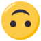Upside-Down Face emoji on Emojione